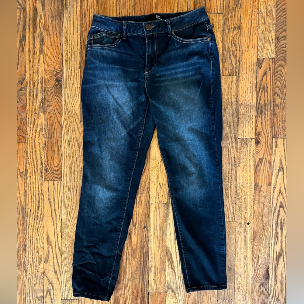 1822 Denim Womens Mid Rise Medium dark Skinny Jeans size 10